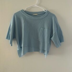 Blue cropped top